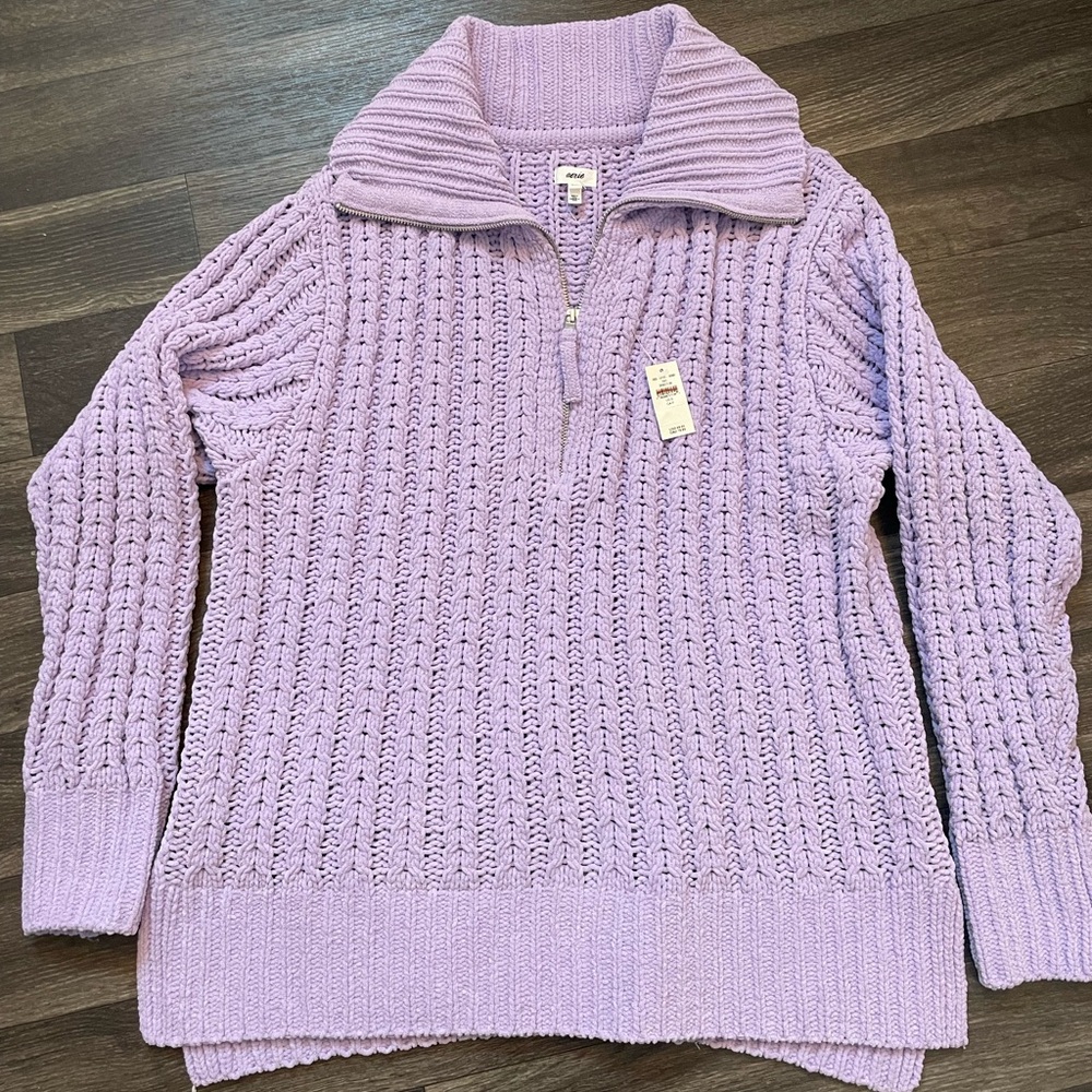 Aerie - Cable Car Quarter Zip Sweater